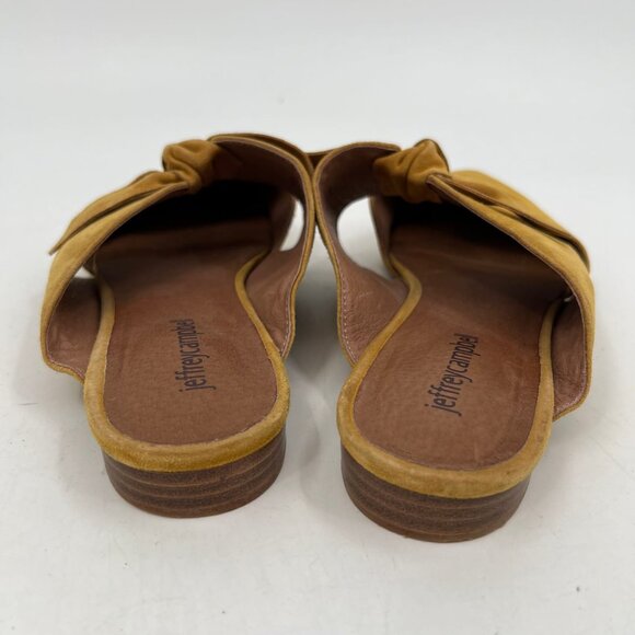 Jeffrey Campbell Yellow Suede Pointed Toe Mules | Size 10 - Picture 4 of 9